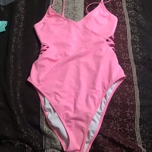 Neon Pink Strappy Victoria Secret 1 Piece